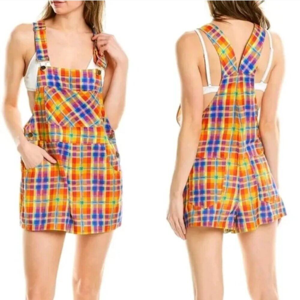 WEWOREWHAT OVERALL ROMPER WOMEN XS NWT